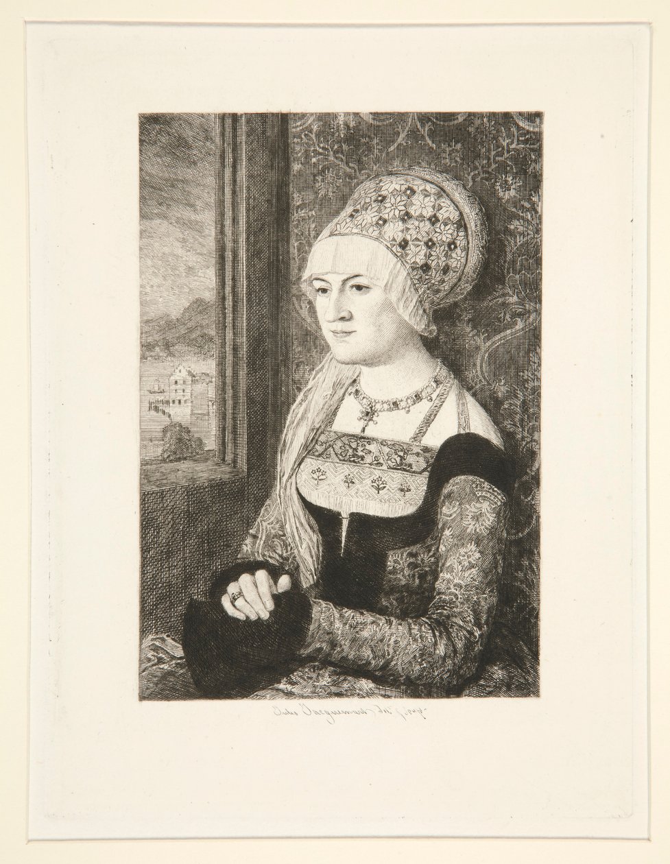 Bir Kadının Portresi by Jules Ferdinand Jacquemart