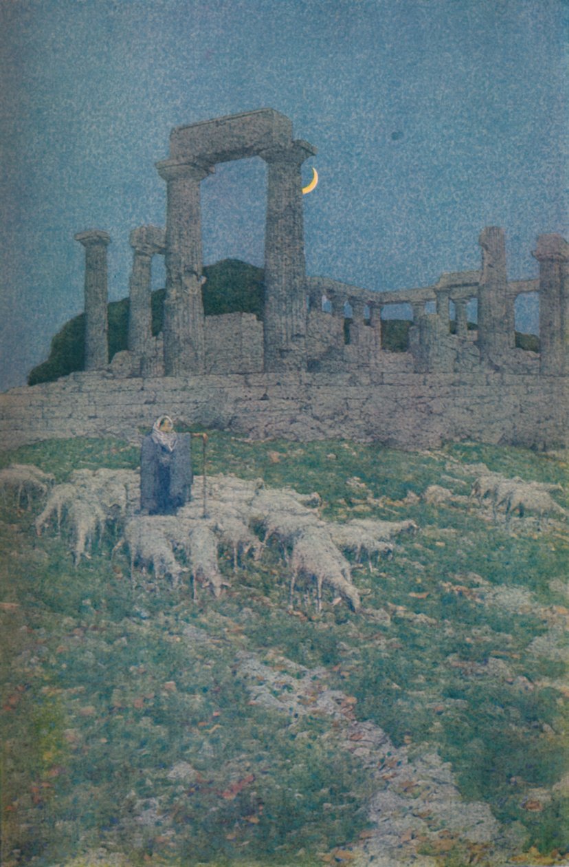 Poseidon Tapınağı ve Athene veya Aegina, 1913 by Jules Guerin