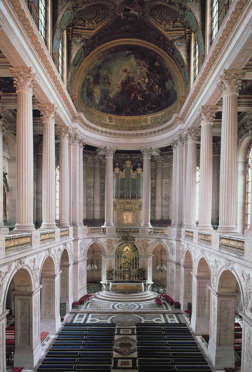 Şapelin iç görünümü, 1699-1710 fotoğraf by Jules Hardouin Mansart