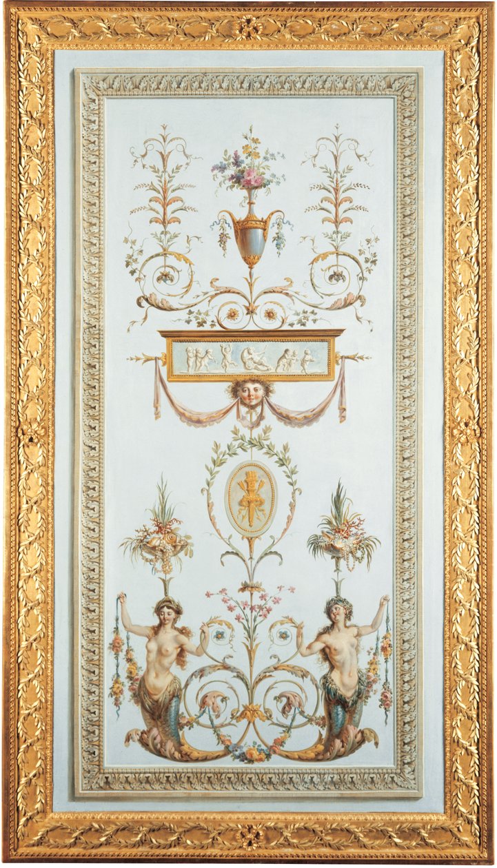 Dekoratif panel (tuval üzerine yağlı boya) by Jules Hugues and Jean Simon Rousseau