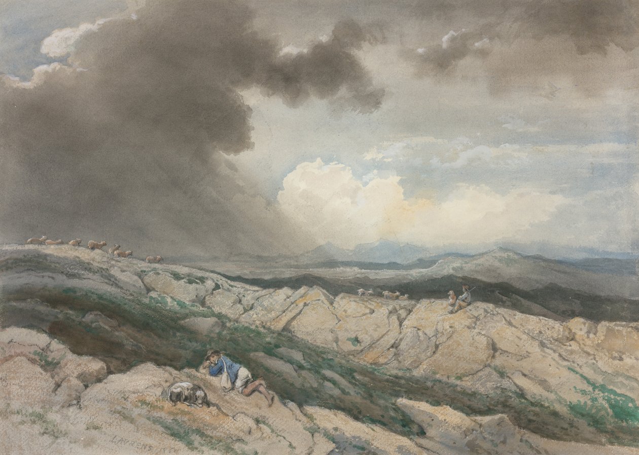 Çobanlarla Peyzaj, c. 1869. by Jules Joseph Augustin Laurens