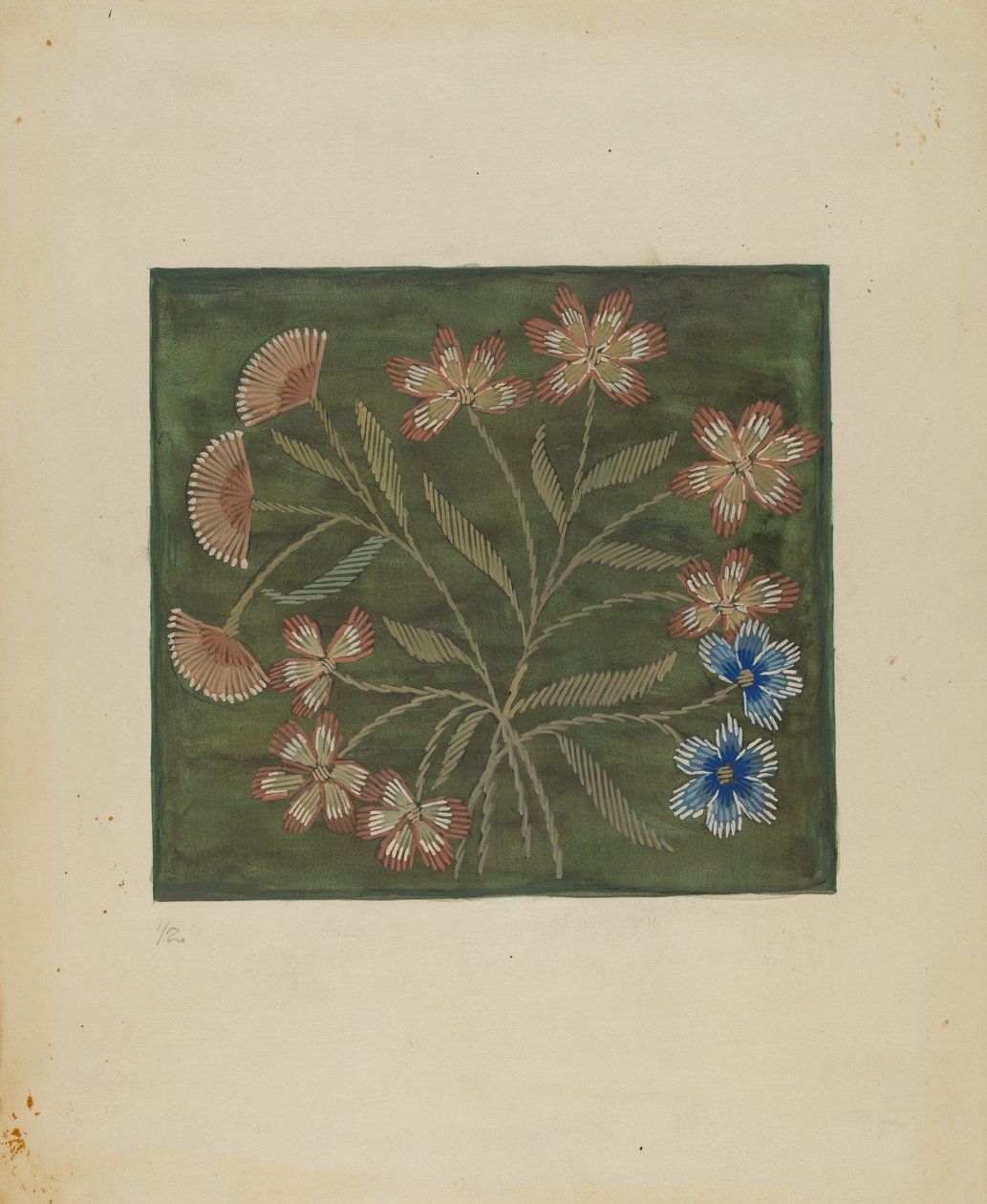 İşlemeli Nevresim, c. 1936. by Jules Lefevere
