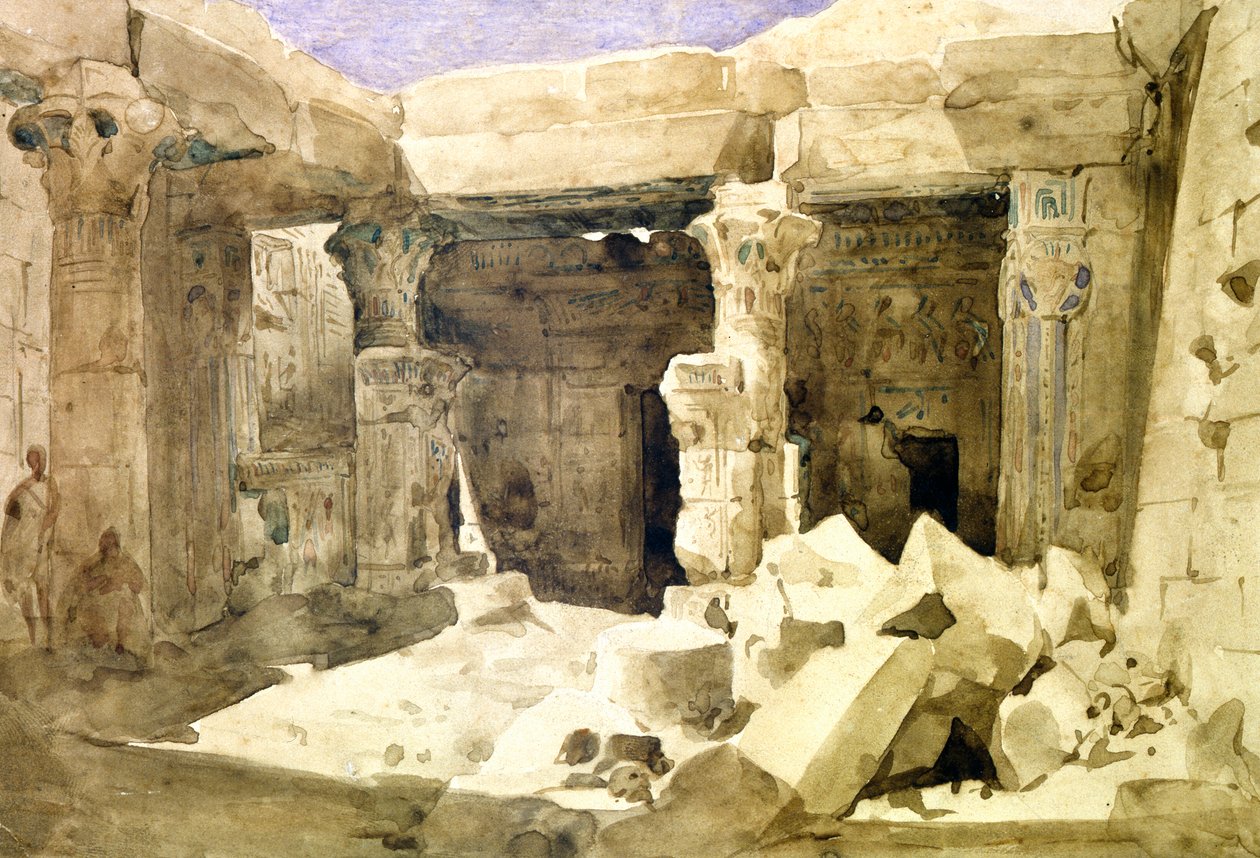 Piramitler ve Sfenks, Giza, Mısır, 19. Yüzyıl by Jules Lemaitre