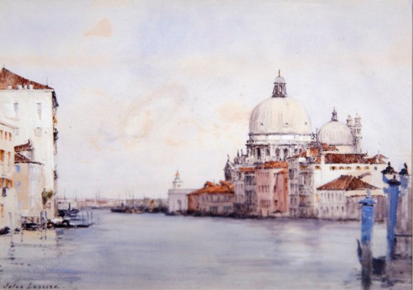 Grand Canal, Venedik (kağıt üzerine sulu boya) by Jules Lessore