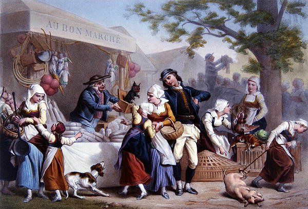 Barış ve Evrensel Refah (renkli gravür) by Jules Marie Desandre
