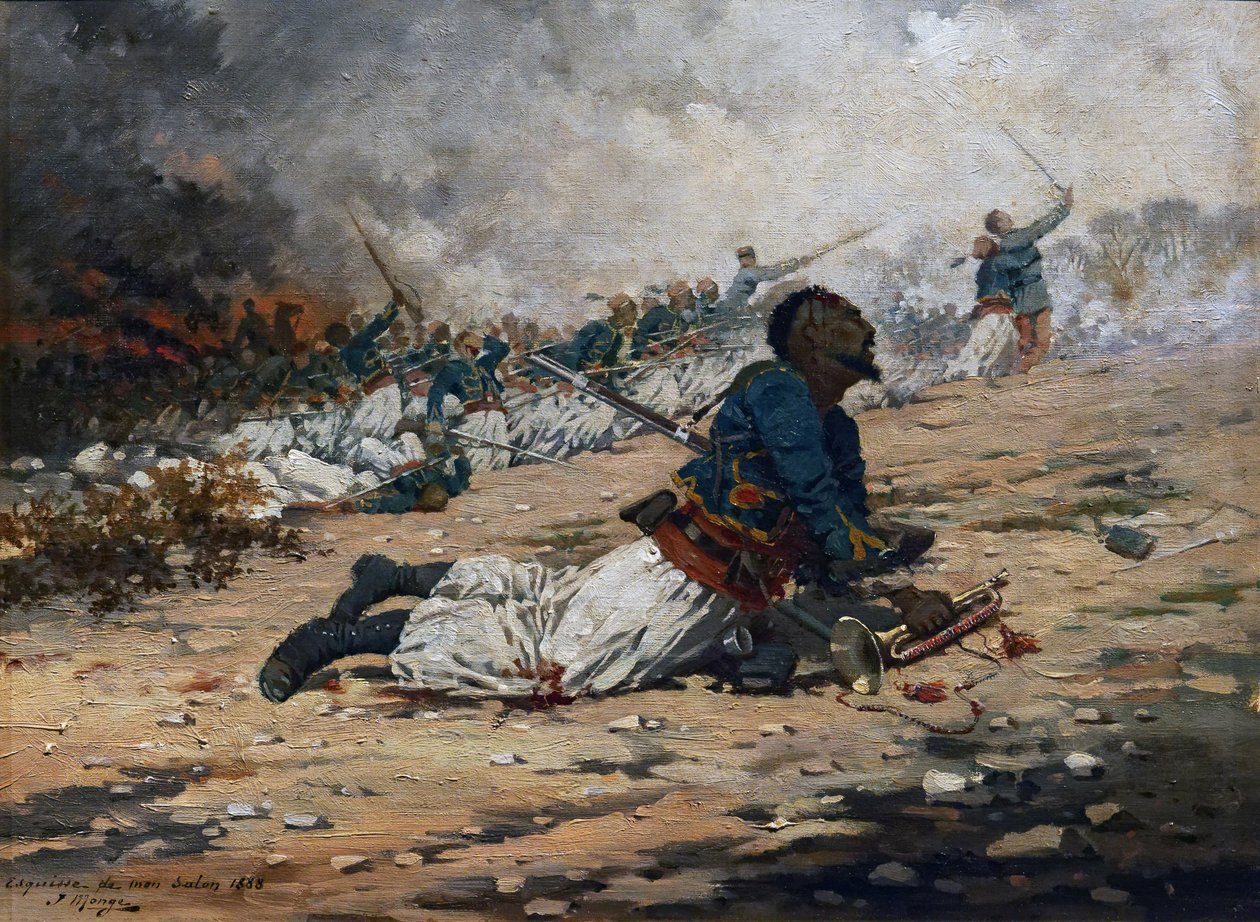 Türk yaraları Bugle, 6 Ağustos 1870, c.1888 by Jules Monge