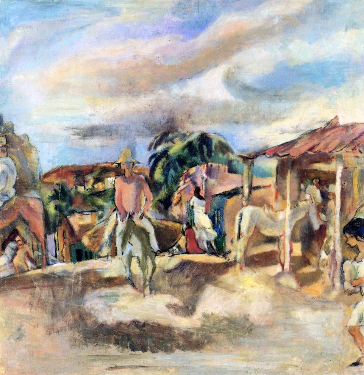 Bir Küba Köyü by Jules Pascin