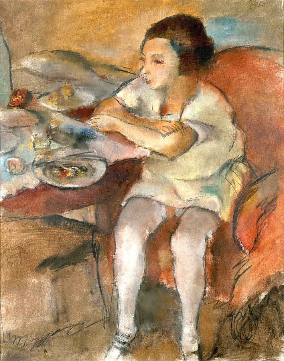 Kahvaltı öğle yemeği by Jules Pascin