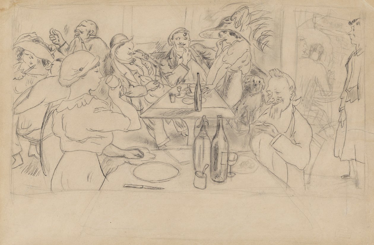 Kafe? Faliyet alani, sahne by Jules Pascin