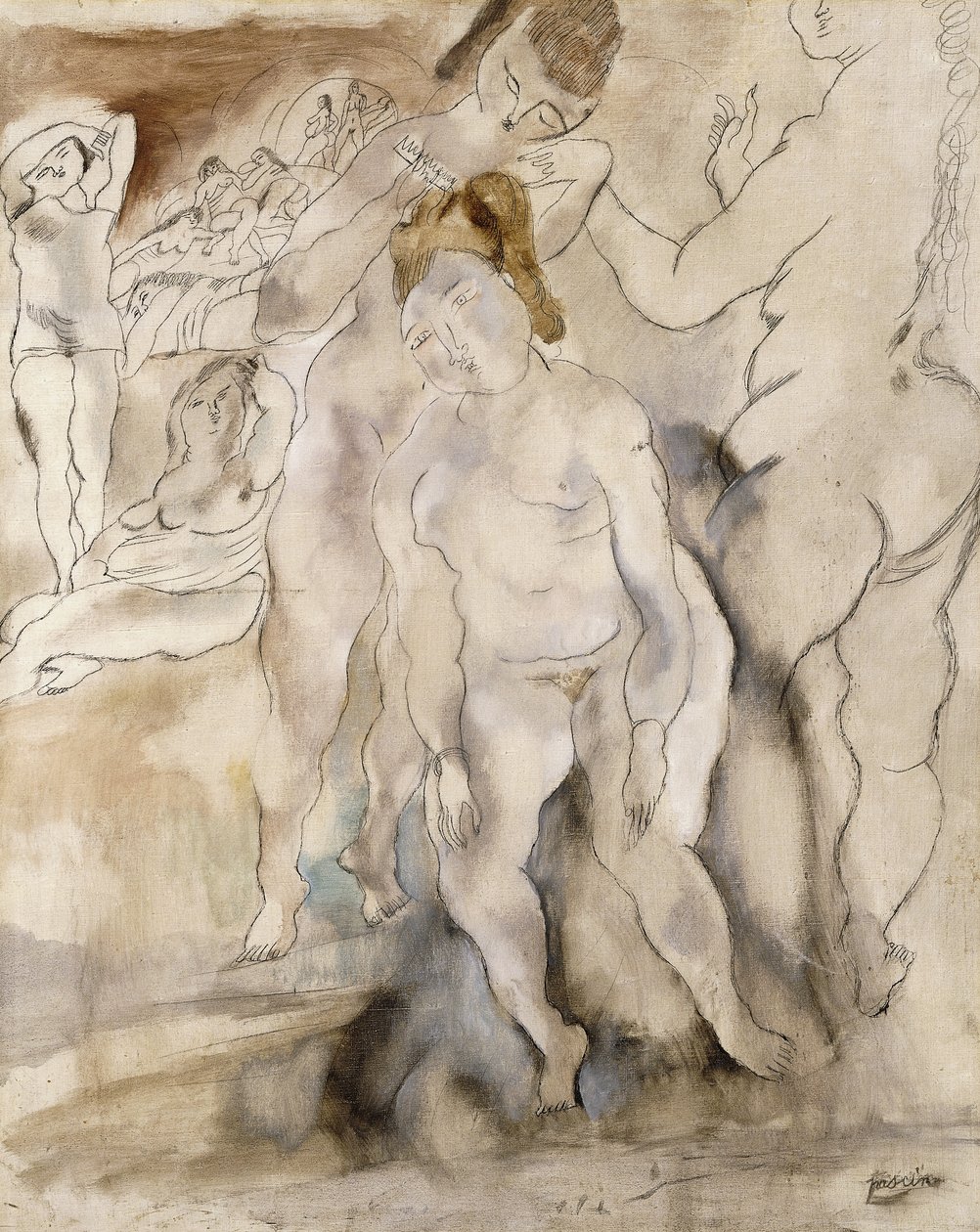 Kuaför, 1924 by Jules Pascin