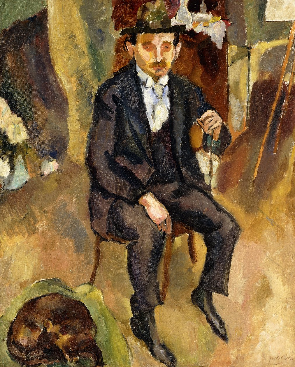 adam ve köpek by Jules Pascin