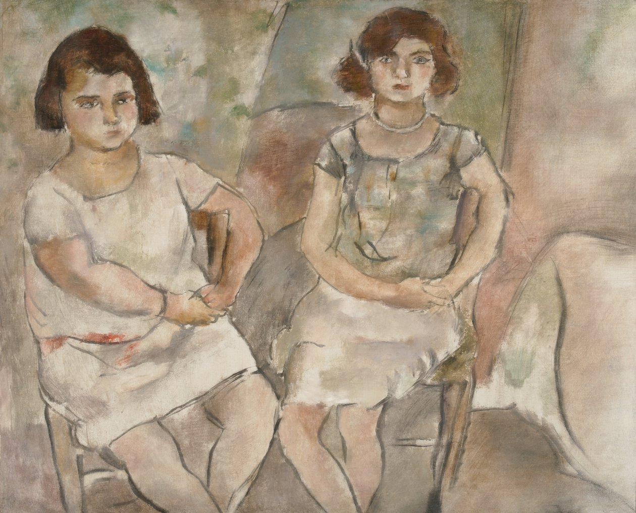Rozet ve Nana, 1925 by Jules Pascin
