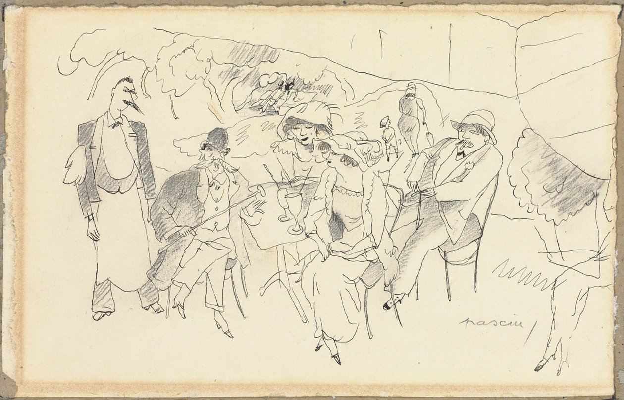 Figürlerin Sahnesi by Jules Pascin