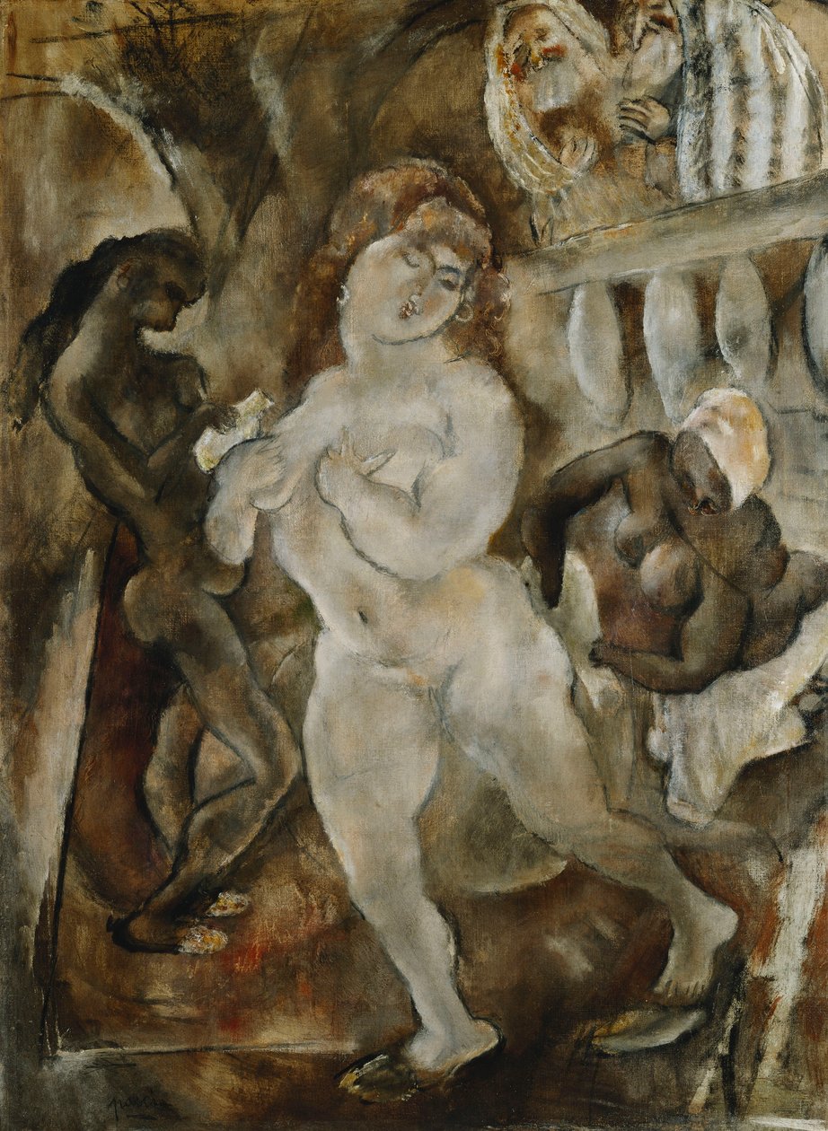 Susanna ve Yaşlılar; Susannah ve Yaşlılar, c.1921 by Jules Pascin