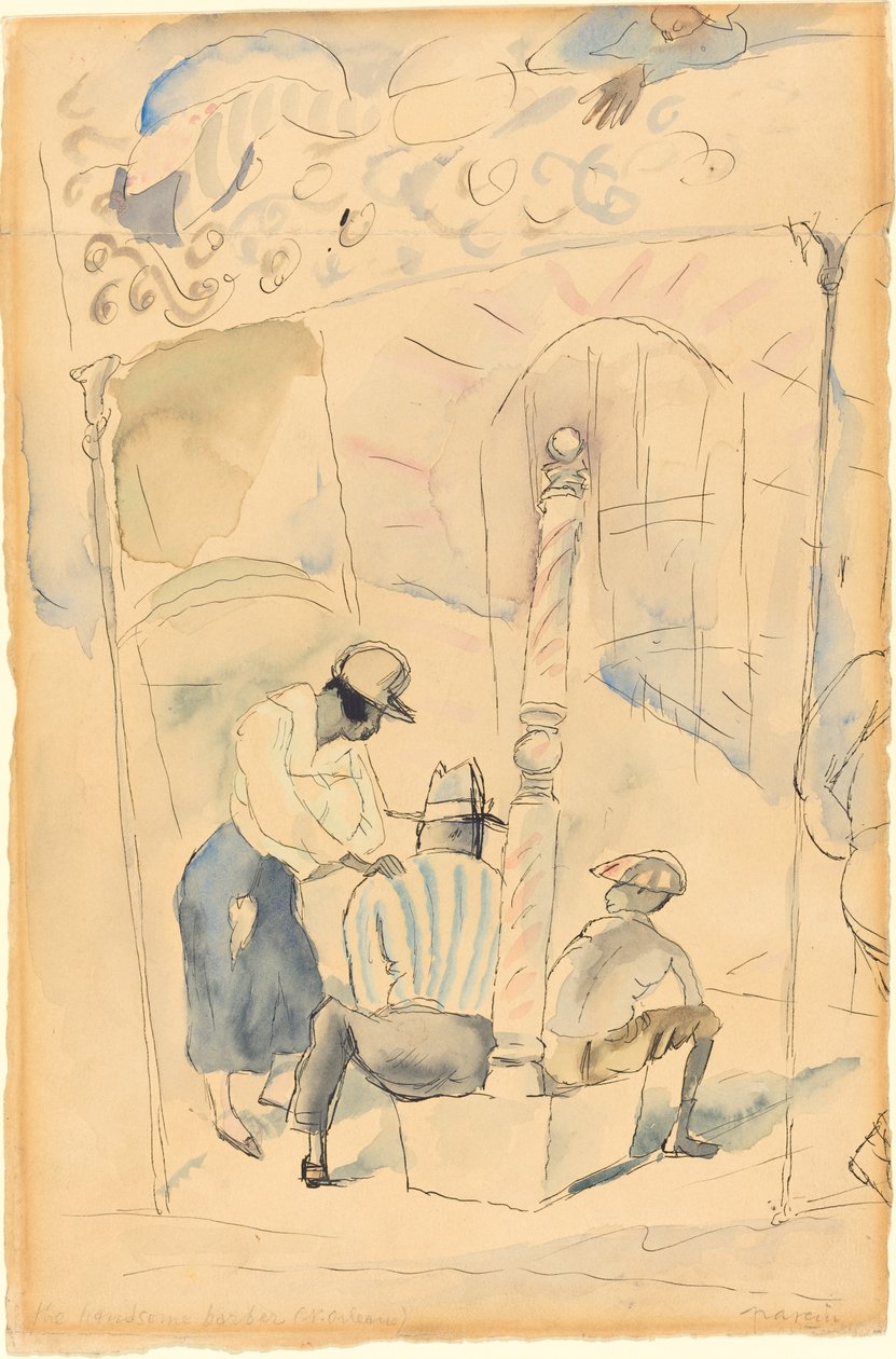 Yakışıklı Berber by Jules Pascin