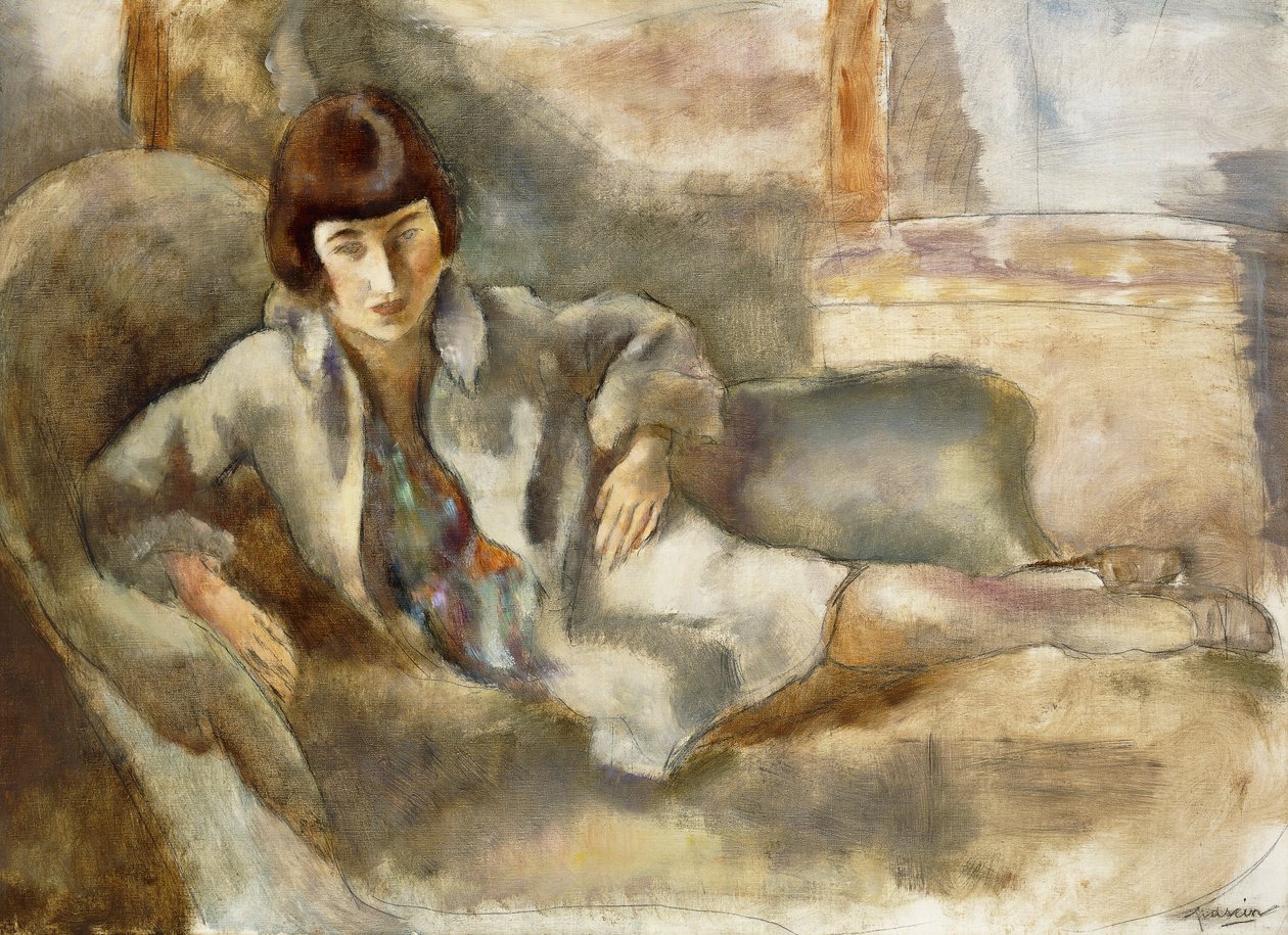 Kanepedeki Kadın; La Dame ve Kanepe, c.1927 by Jules Pascin