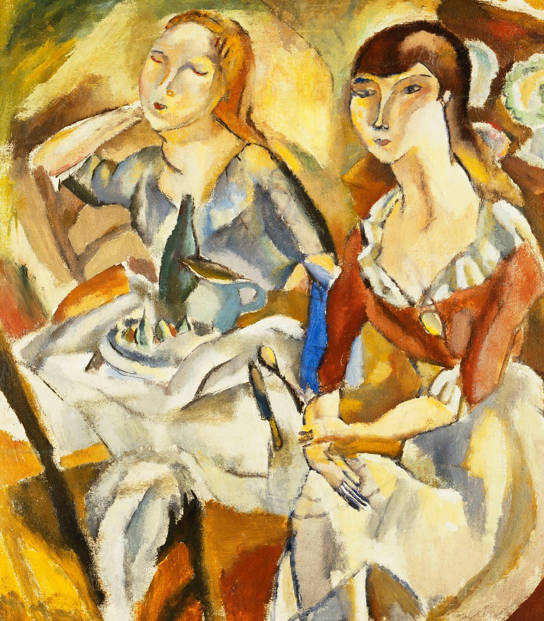 Birlikte Oturan Genç Kızlar by Jules Pascin