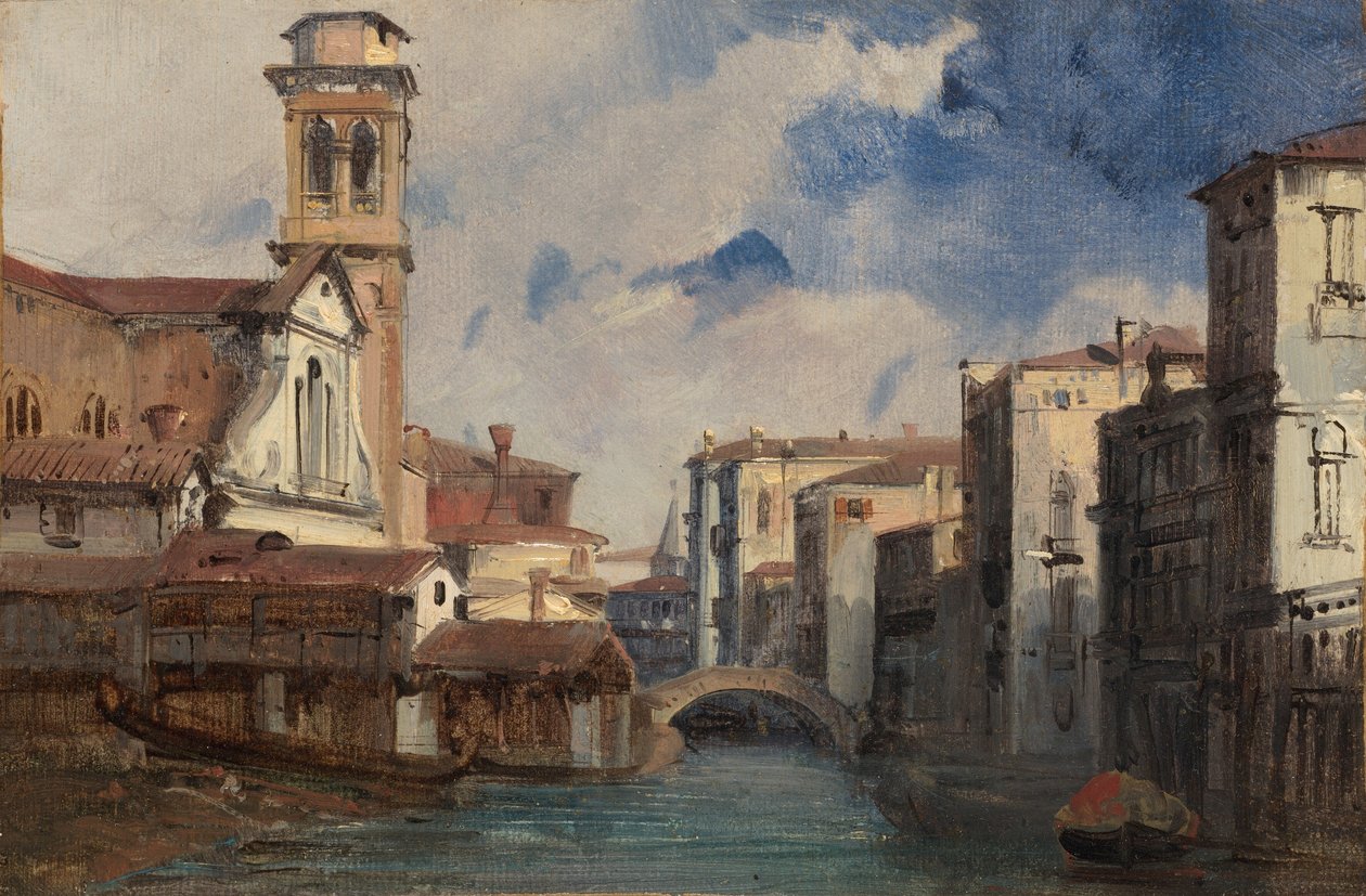 San Trovaso Kilisesi, Venedik, c. 1830. by Jules Romain Joyant