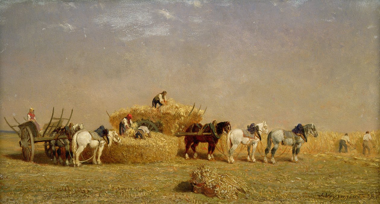saman yapımı, 1858 by Jules Veyrassat