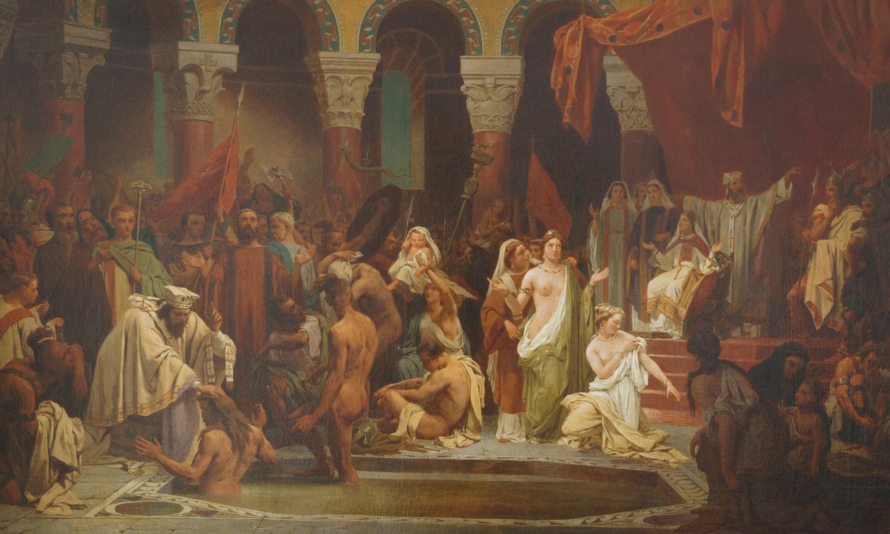 Clovis'in vaftizi by Jules Vincent Rigo