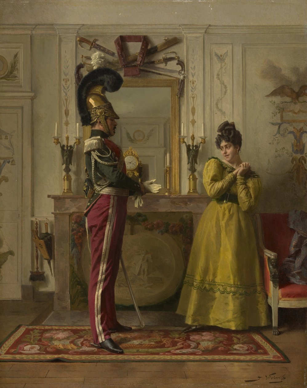 İnceleme için Ayrılış, c.1876 by Jules Worms