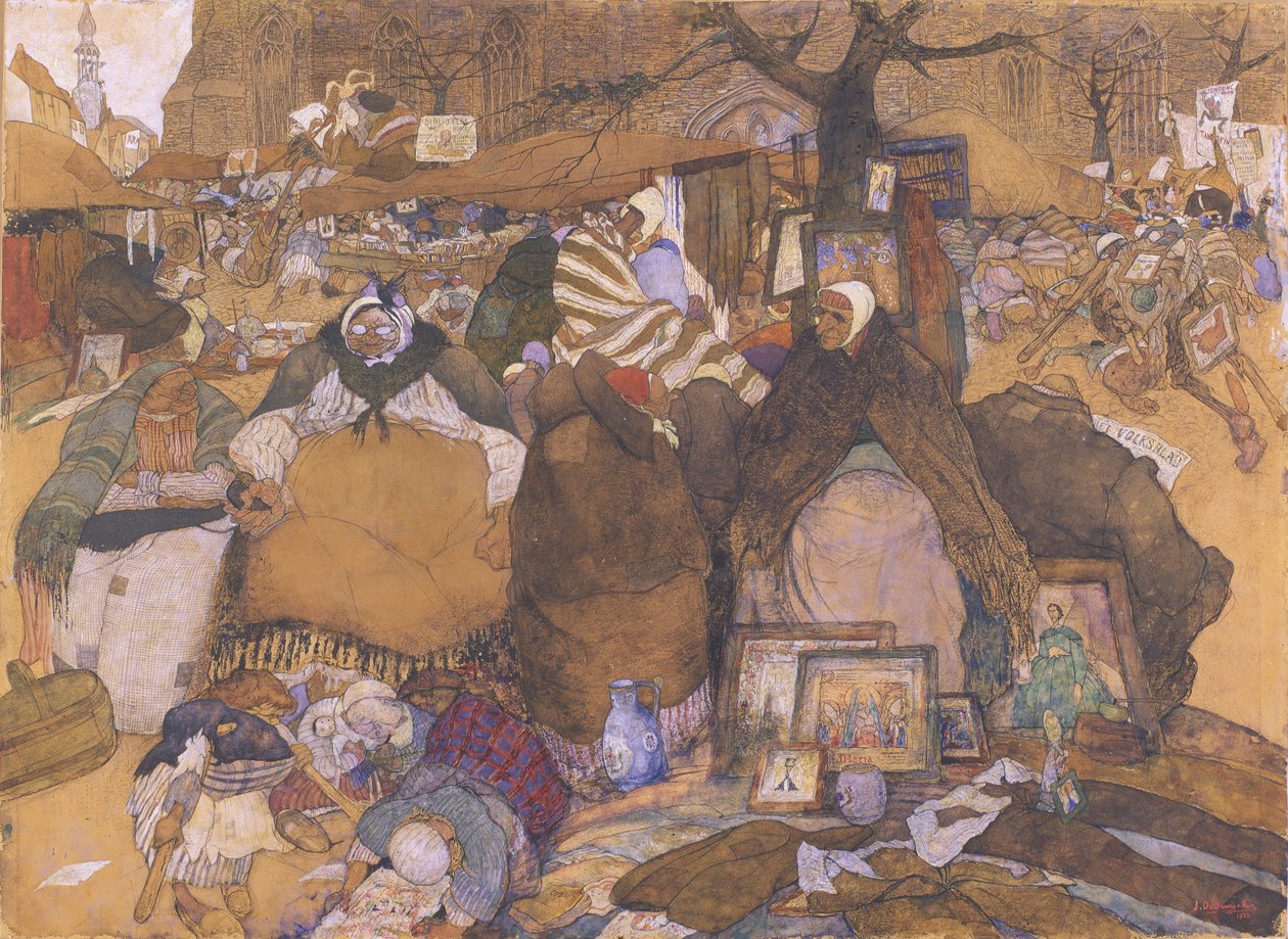 Gent'teki Eski Pazar by Jules de Bruycker