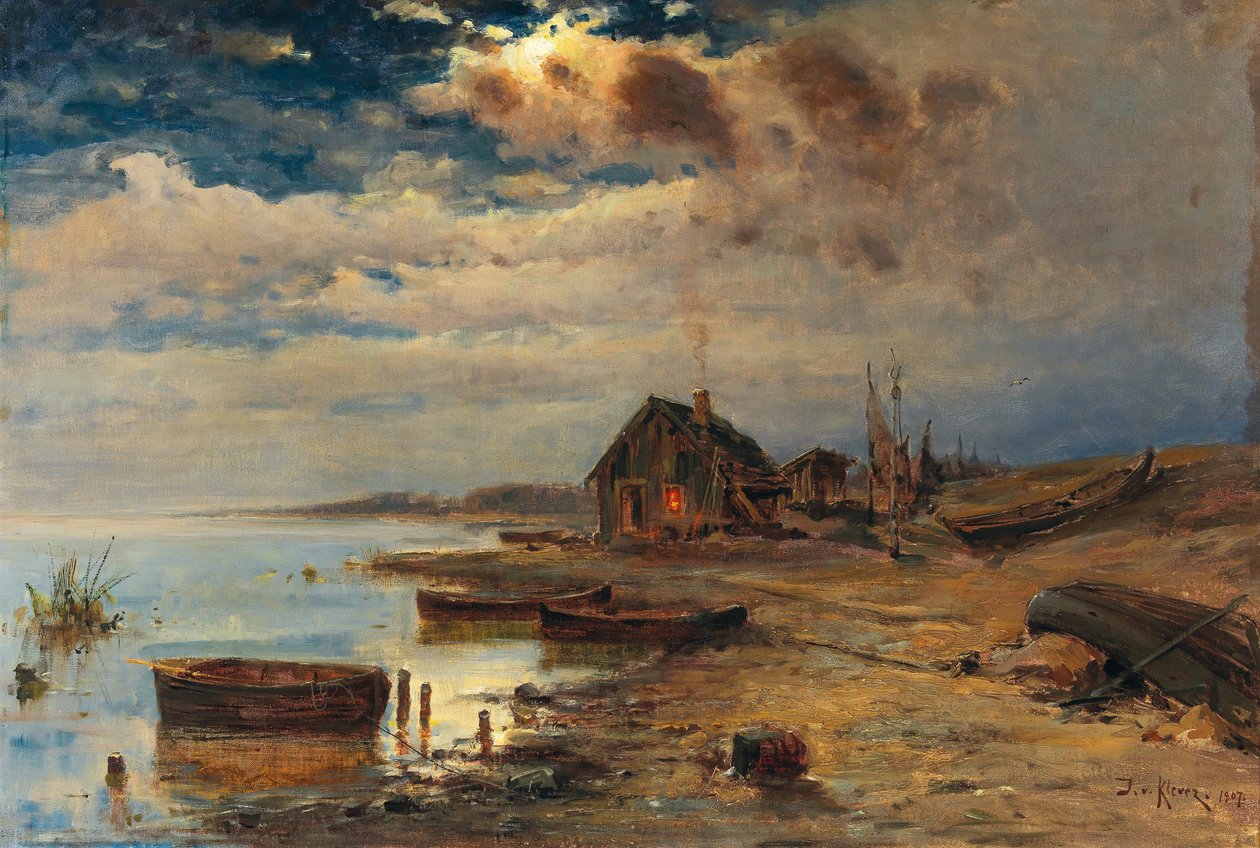 Baltık Denizi Kıyısında Akşam Ruhu, 1907. by Juli Julievich Klever