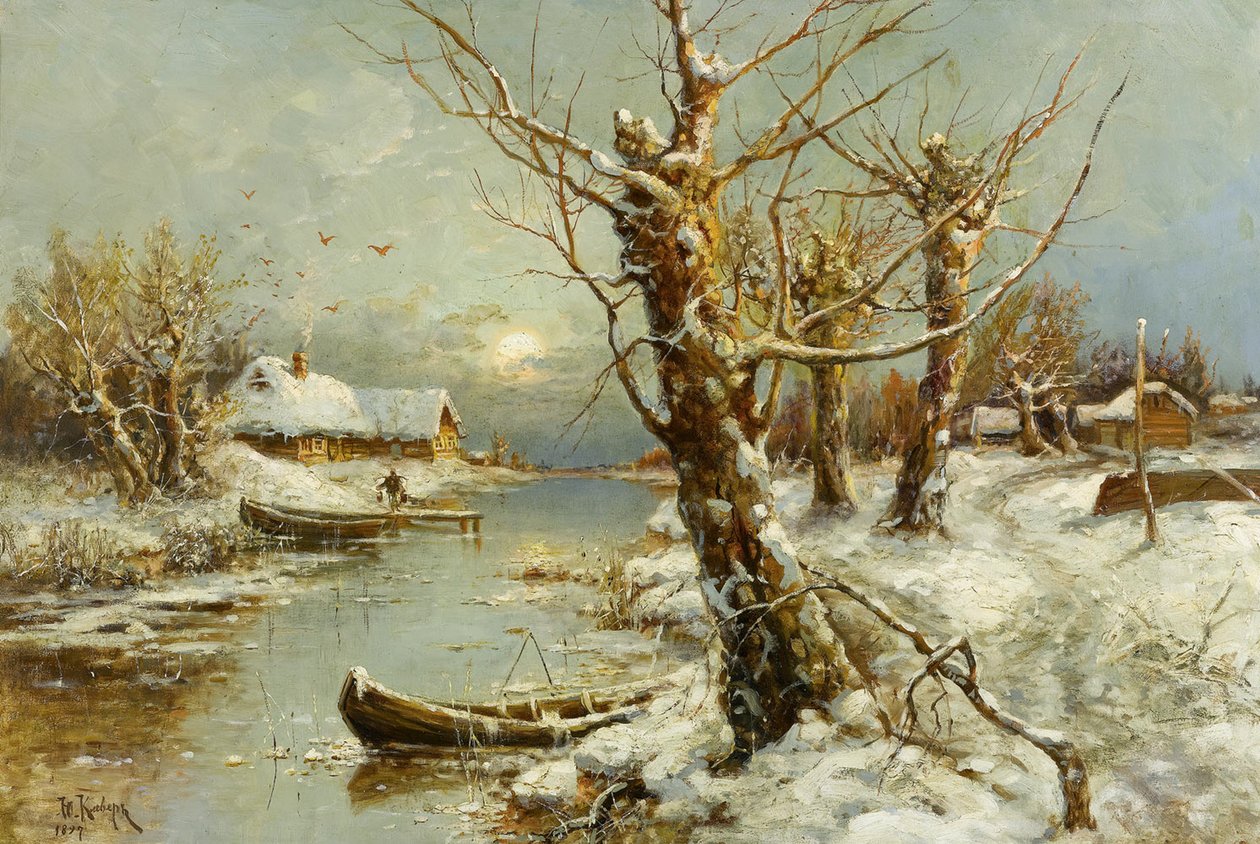 Kış Nehir Manzarası, 1897 by Juli Julievich Klever
