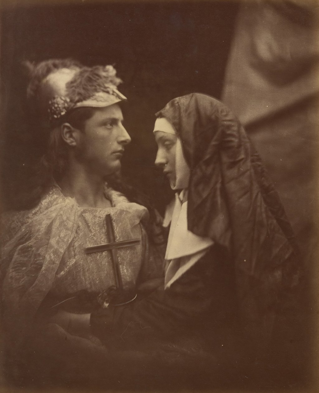 Sir Galahad ve Soluk Rahibe, 1874. by Julia Margaret Cameron