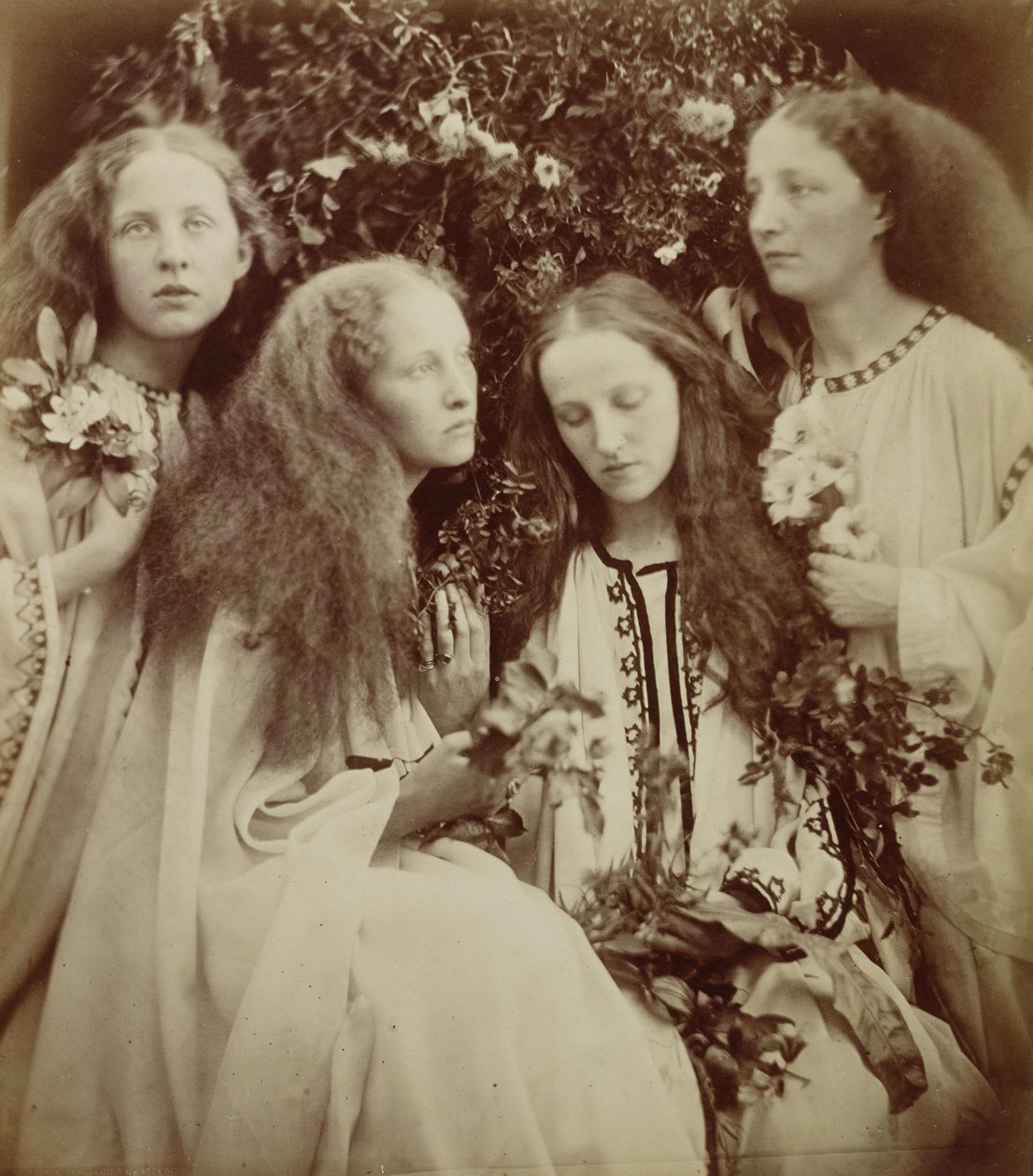 The Rose Bud Garden of Girls (albüm baskısı) by Julia Margaret Cameron