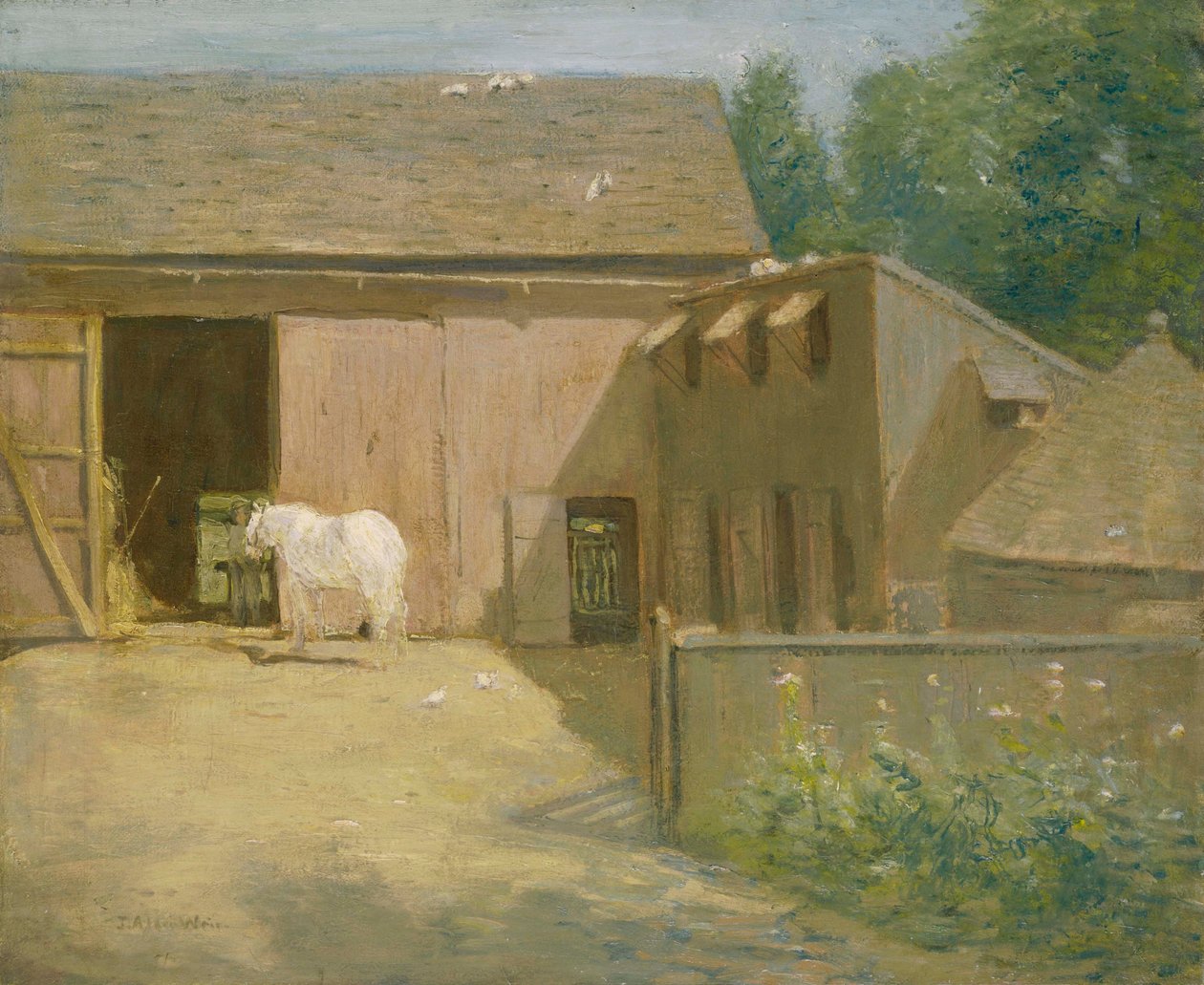 New England Ahırı by Julian Alden Weir