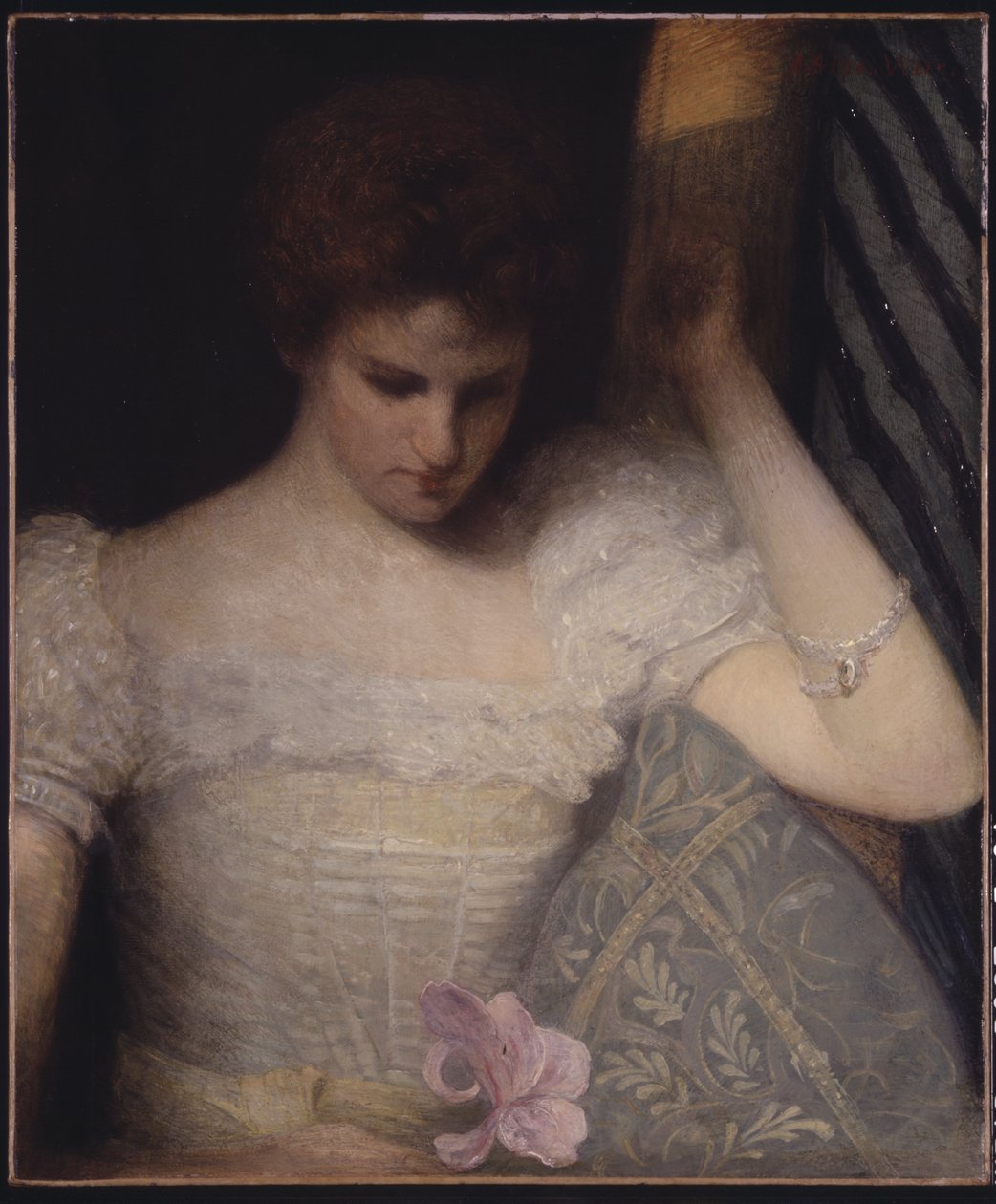 ದಿ ಆರ್ಕಿಡ್, c.1891 (ಕ್ಯಾನ್ವಾಸ್ ಮೇಲೆ ತೈಲ(ಟರ್ಕ್ by Julian Alden Weir