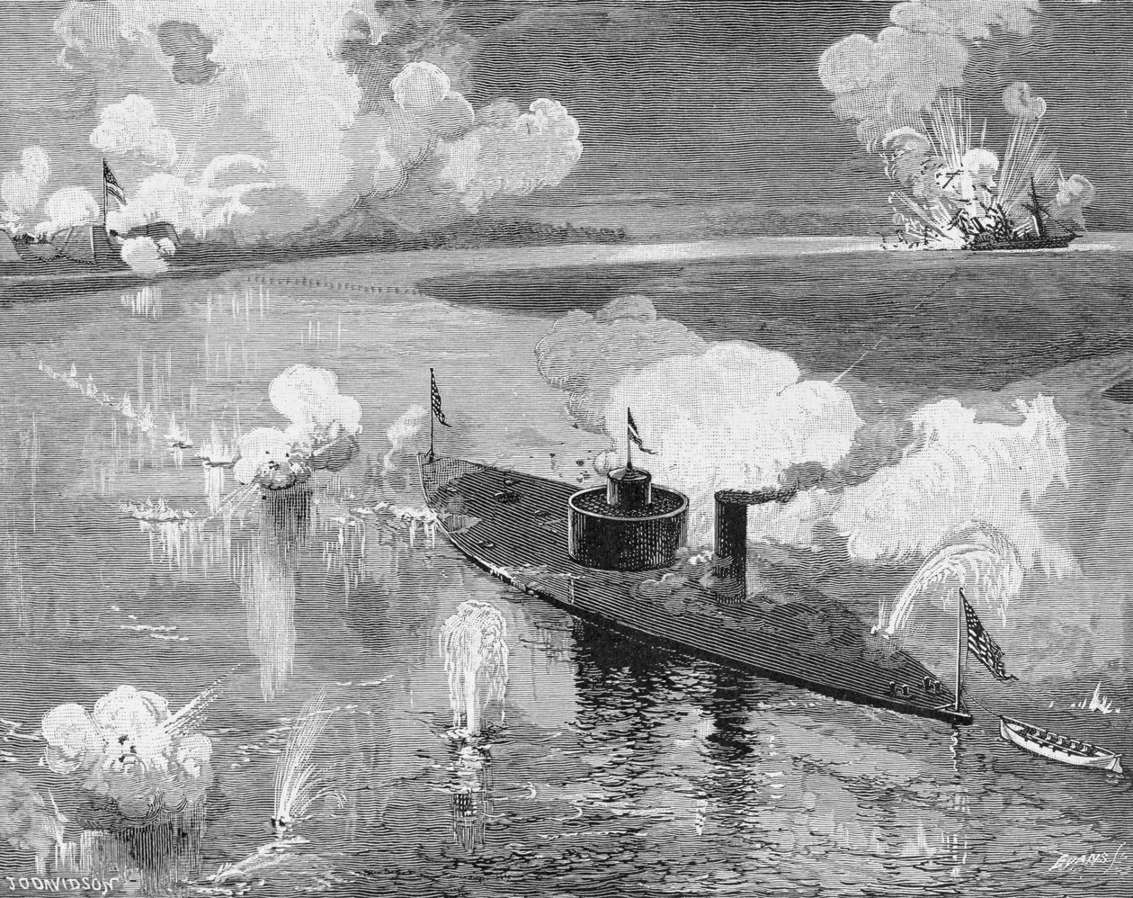 Fort McAllister, Ogeechee Nehri, Georgia yakınlarındaki Konfederasyon korsanı 