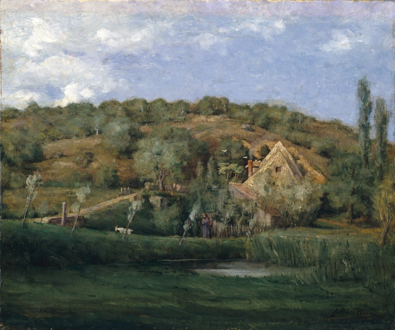 Bir Fransız Çiftliği, 1878 by Julian Alden Weir