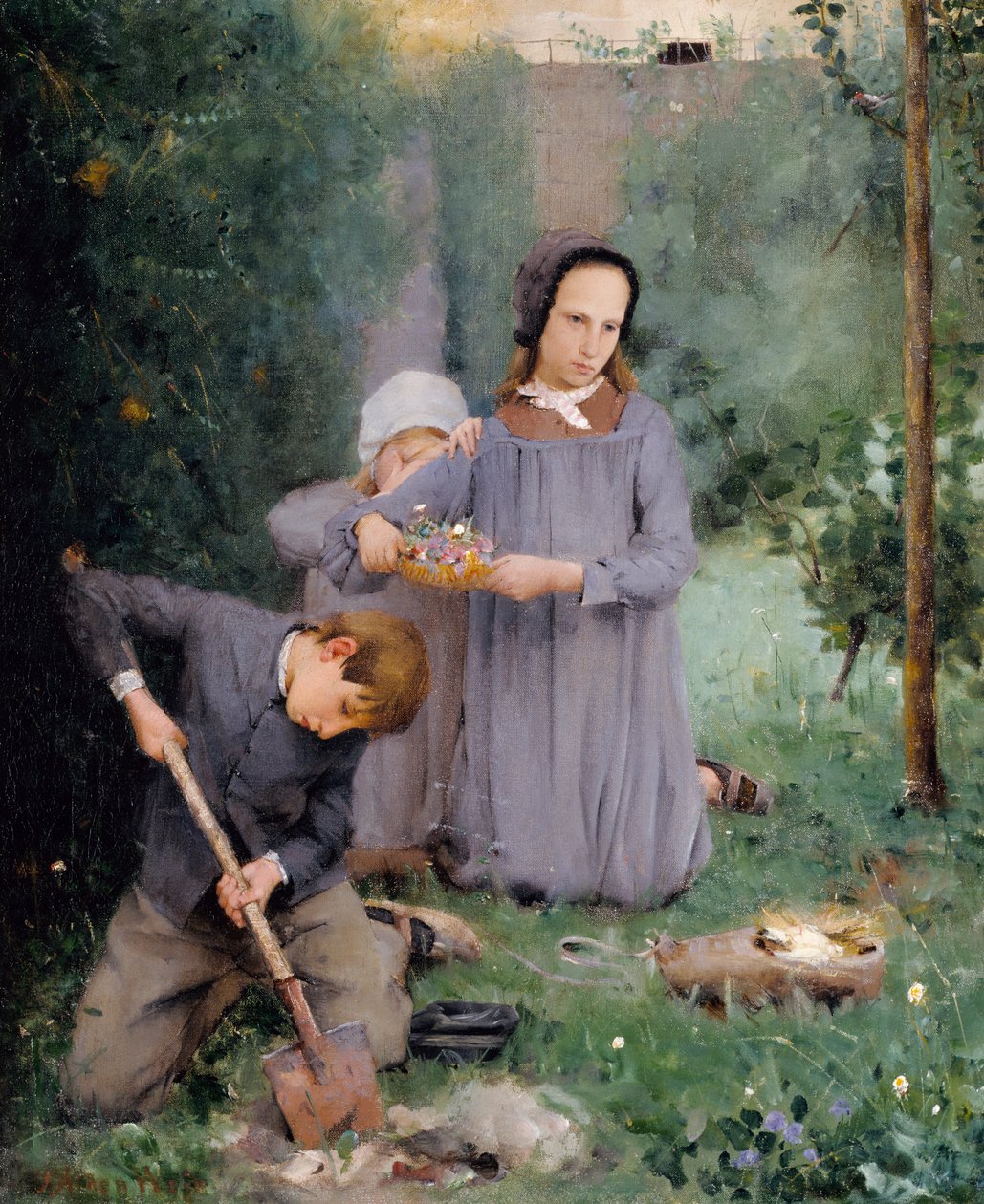 Kuş Gömen Çocuklar, 1878. by Julian Alden Weir