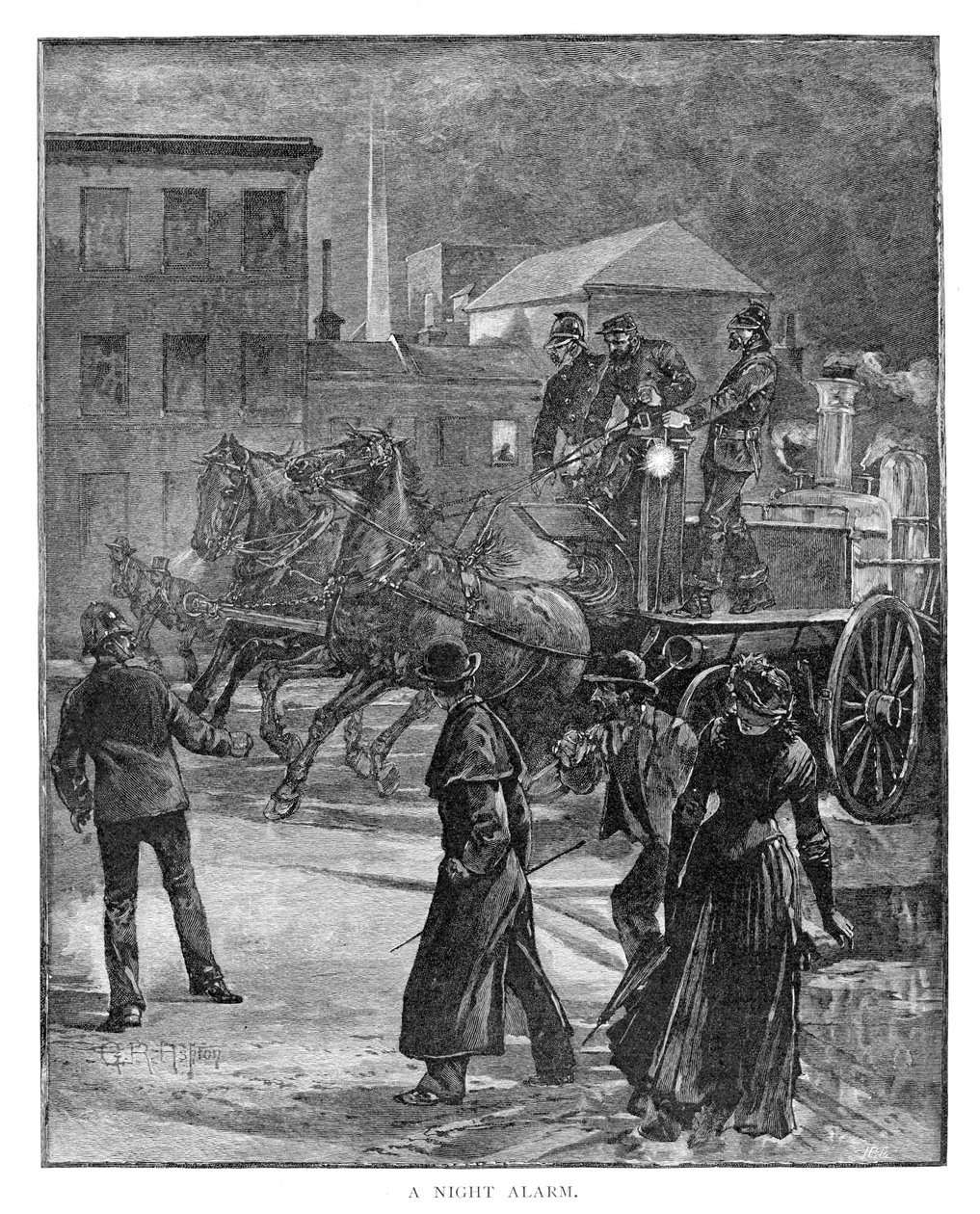 Bir Gece Alarmı, 1886. by Julian Ashton