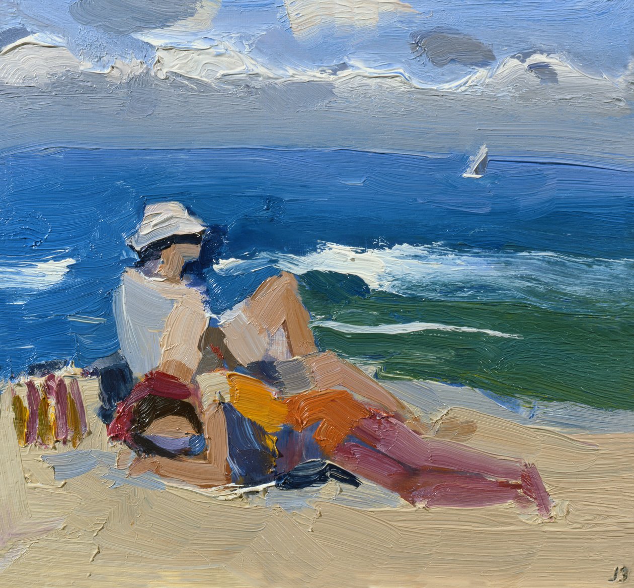 Denizden Rakamlar, St Ives (gemide yağ) by Julian Bailey