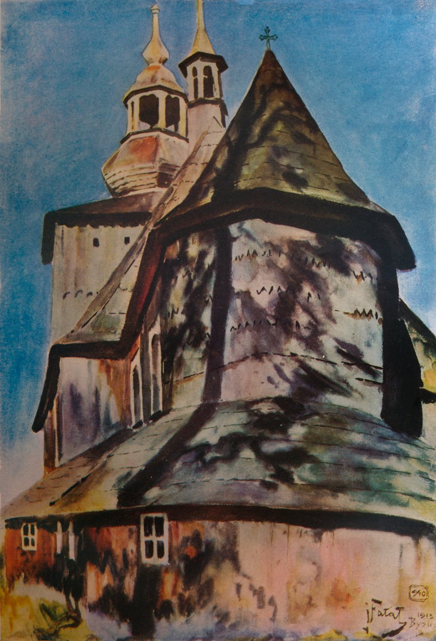 Krakow yakınlarındaki kilise, 1913 1934 by Julian Falat