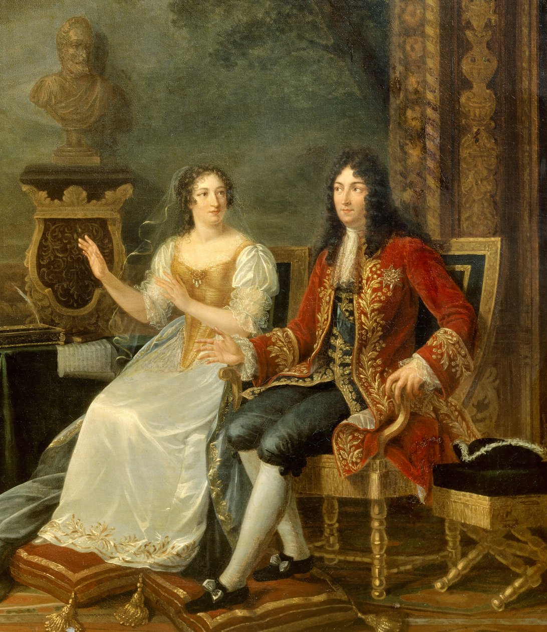 Fransa Kralı XIV. Louis, Madame de Maintenon ile birlikte. Louis (1638-1715) ve Francoise d