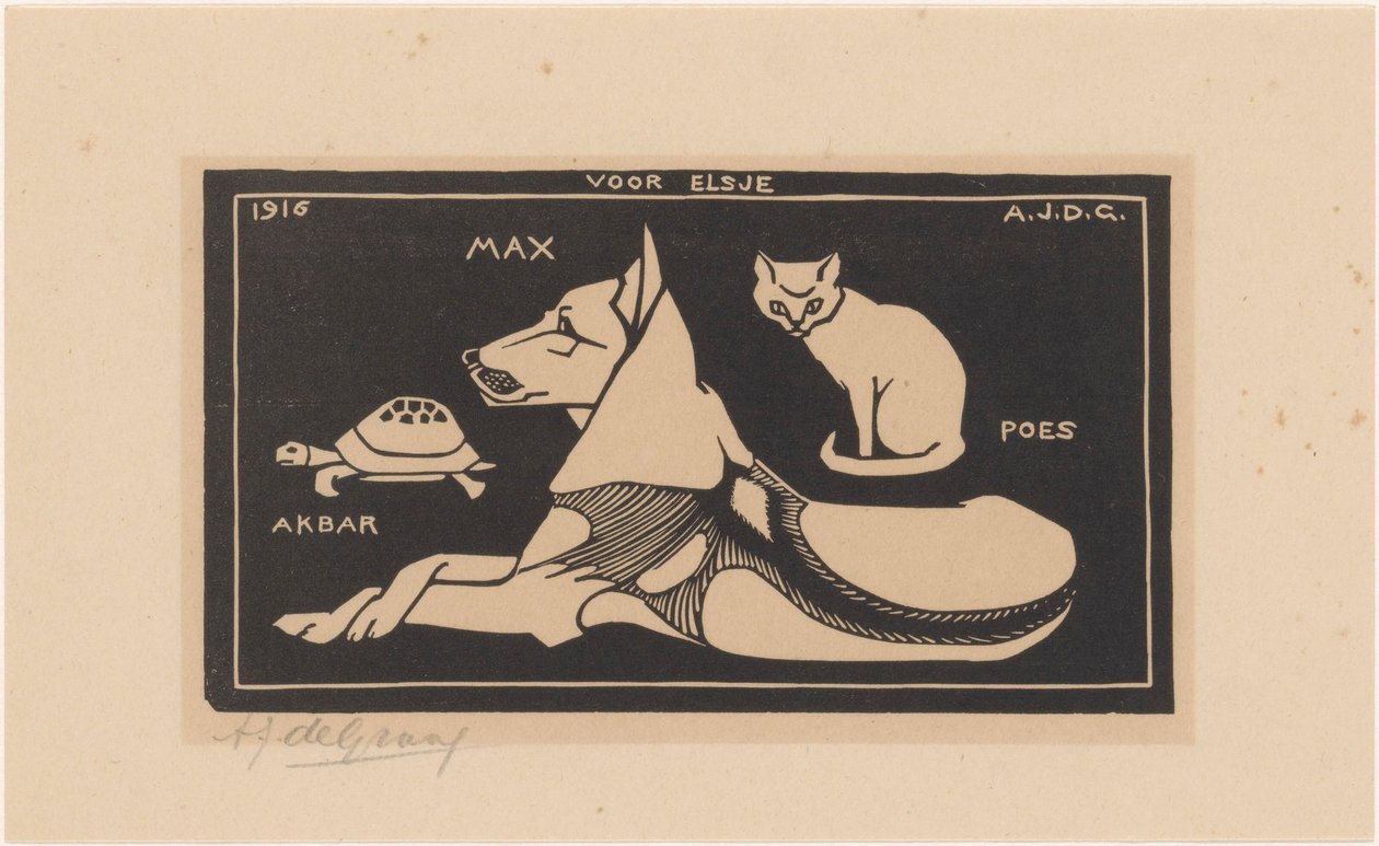 Ekber, Max, Poes (nesne üzerindeki başlık) by Julie de Graag (signed by artist)