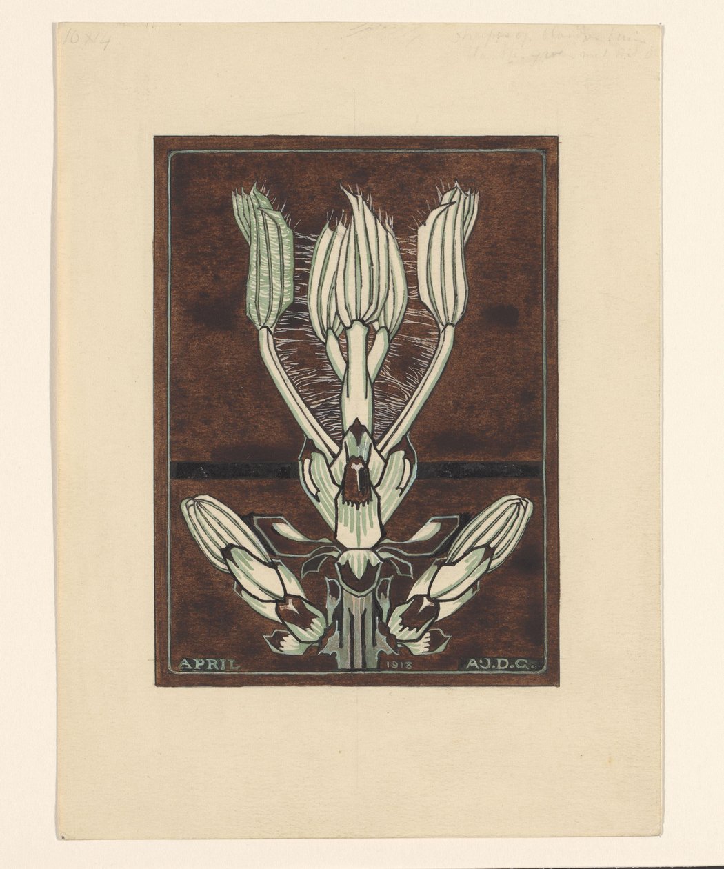 Nisan çiçeğinin tomurcukları (nesnedeki başlık) by Julie de Graag (signed by artist)