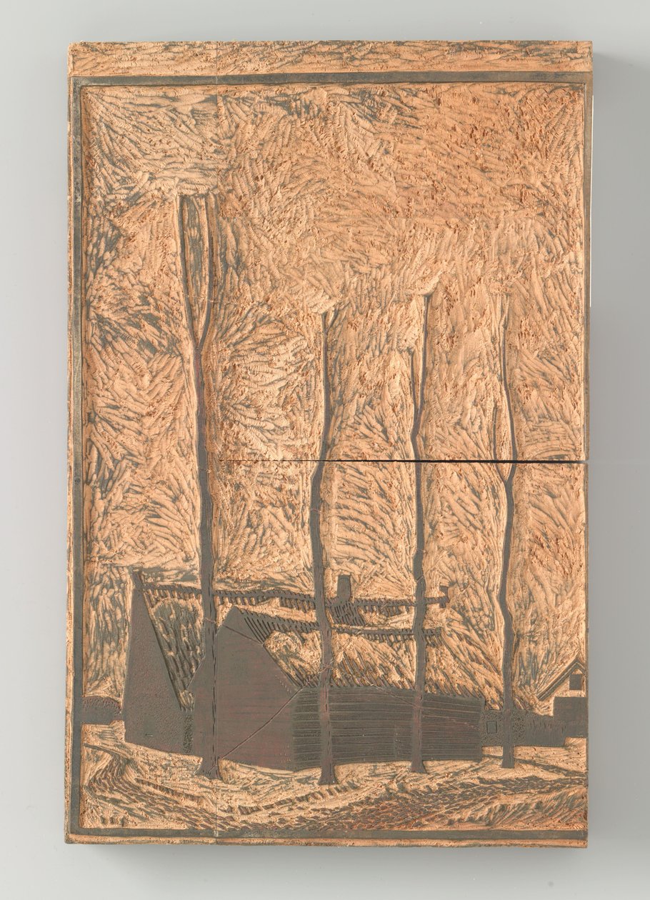 Evlerin yanında dört ağaç by Julie de Graag (signed by artist)