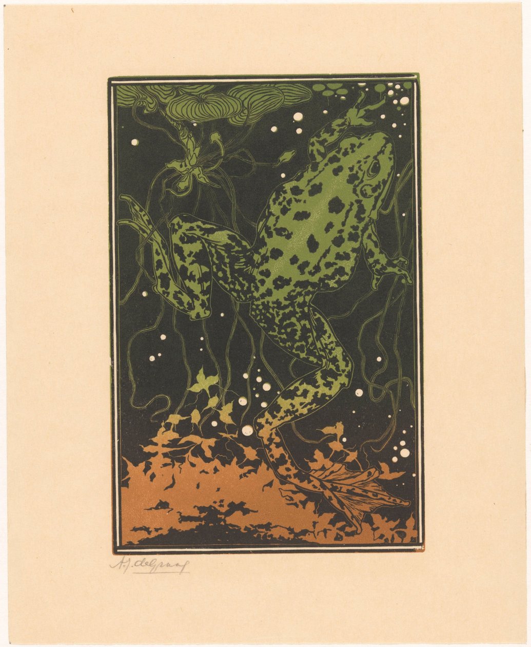 yüzen kurbağa by Julie de Graag (signed by artist)
