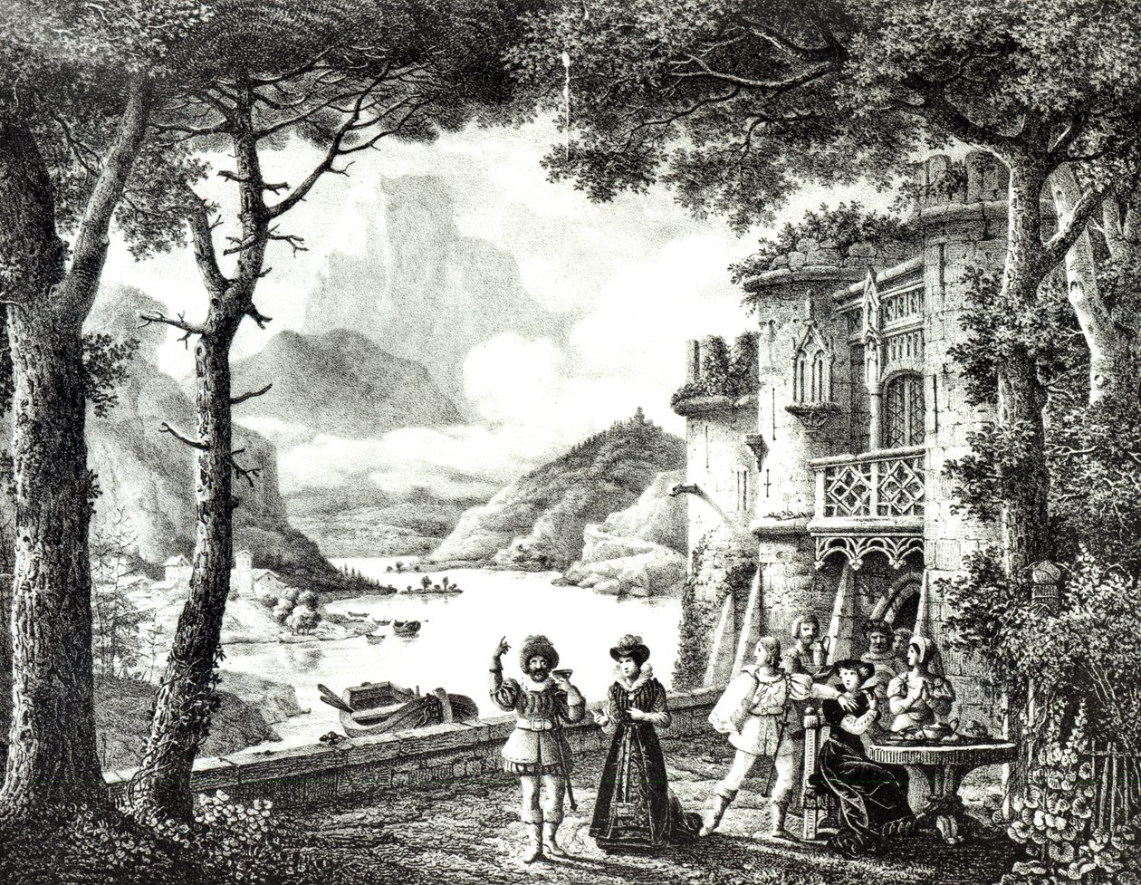 Stage set for Act III of 