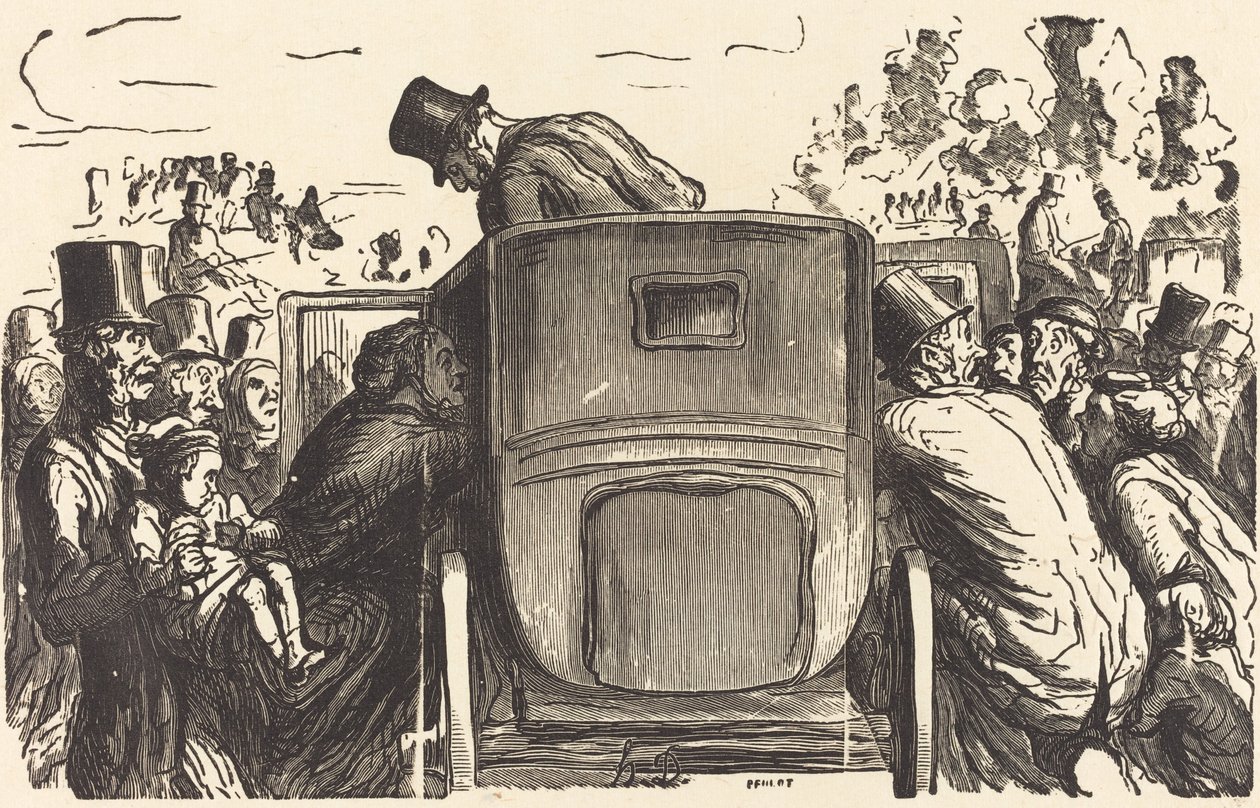 Evrensel Sergi: Yabancı arzu edilen tüm imkanları bulur... by Julien Antoine Peulot after Honoré Daumier