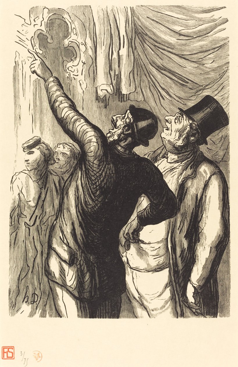 Evrensel Sergi: Gerçek Bir Cicerone by Julien Antoine Peulot after Honoré Daumier