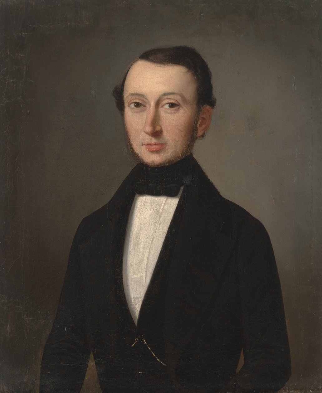 Bir Creole Beyefendisinin Portresi, c.1835-37 (tuval üzerine yağlı boya) by Julien Hudson