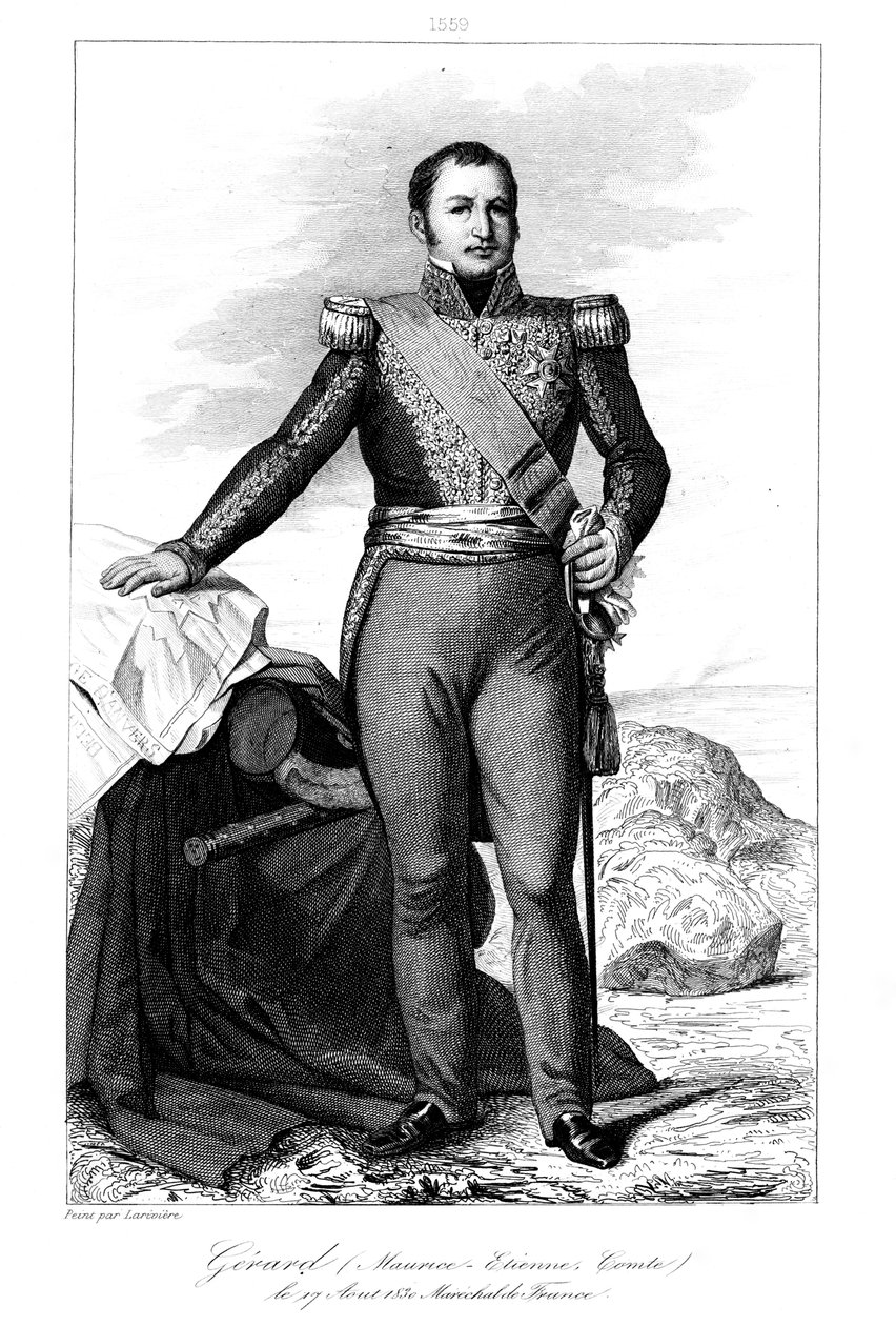 Etienne Maurice Gerard 1773-1852, Fransız general ve devlet adamı, 1839. by Julien Leopold Boilly