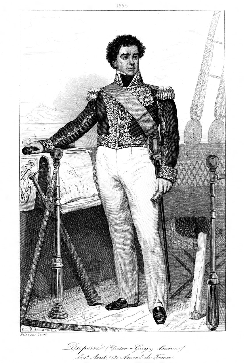 Guy-Victor Duperré 1775-1846, Fransız amiral, 1839. by Julien Leopold Boilly