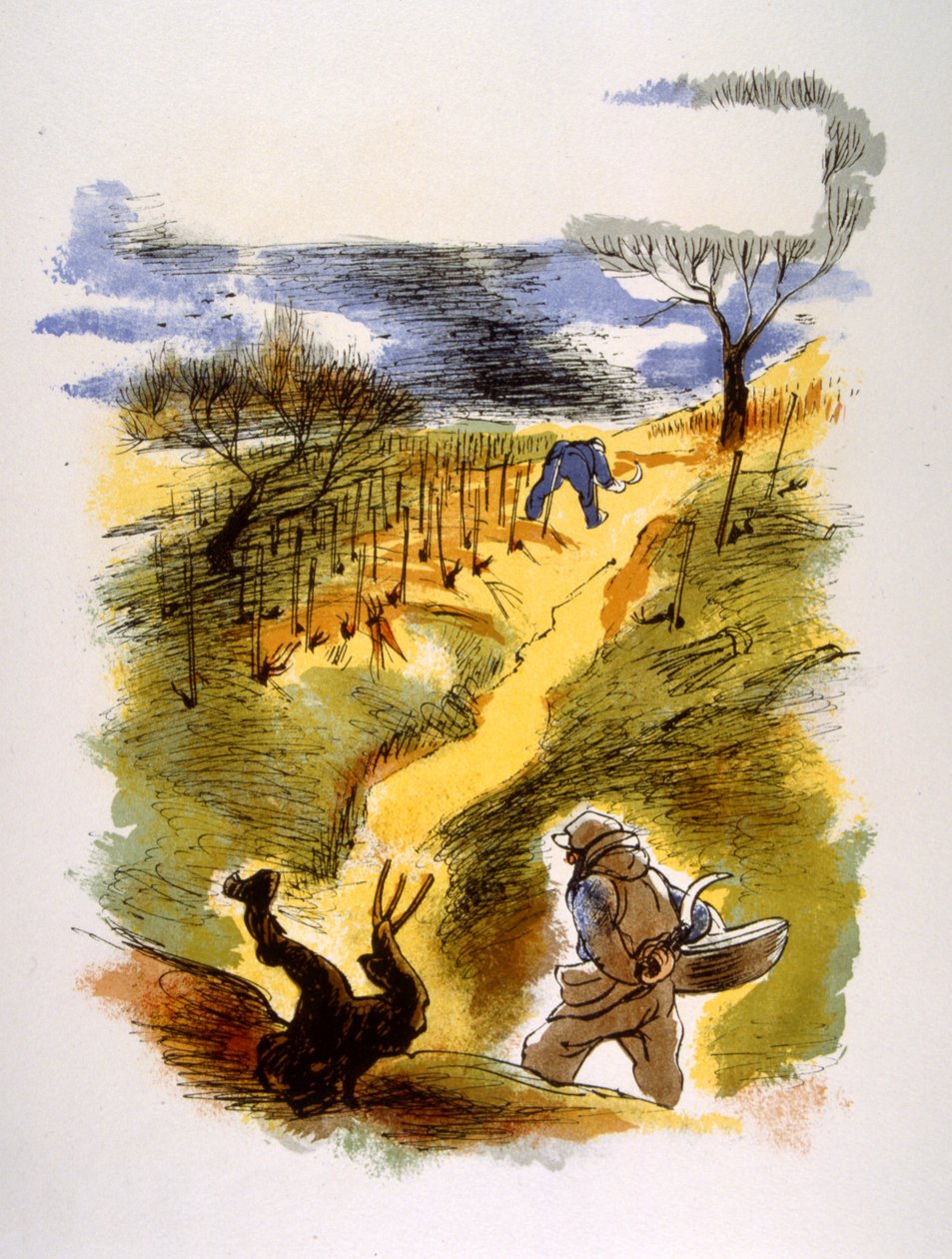 Esprili Şarap İllüstrasyonu 1946. Julien Pavil'in çizimi by Julien Pavil